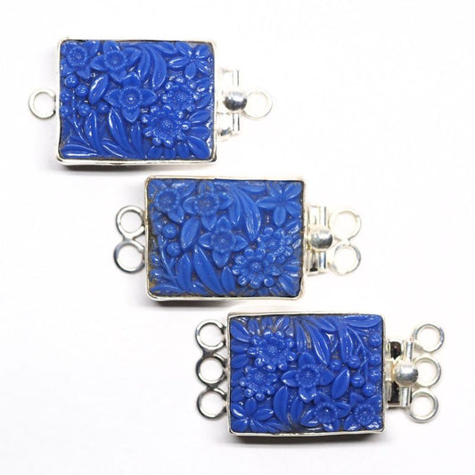 Blue flower clasp