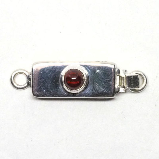 Single garnet clasp