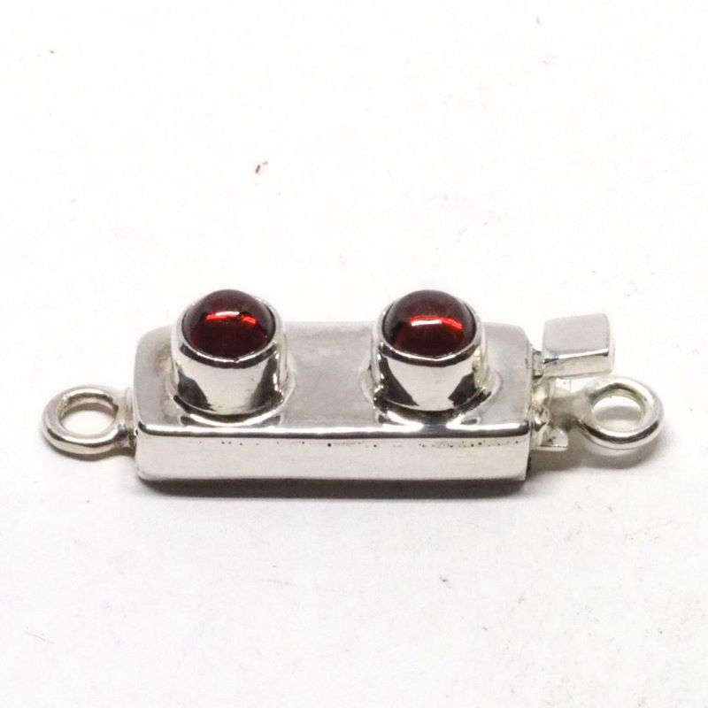 Double garnet clasp