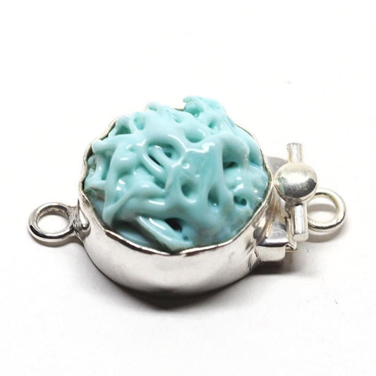 Turquoise bird nest clasp