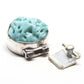 Turquoise bird nest clasp