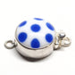 Blue and white polka dot clasp