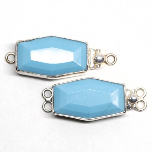 Faceted turquoise clasp