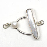 White pearl toggle clasp