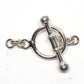 Gray pearl bar toggle clasp