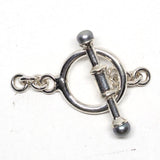 Gray pearl bar toggle clasp