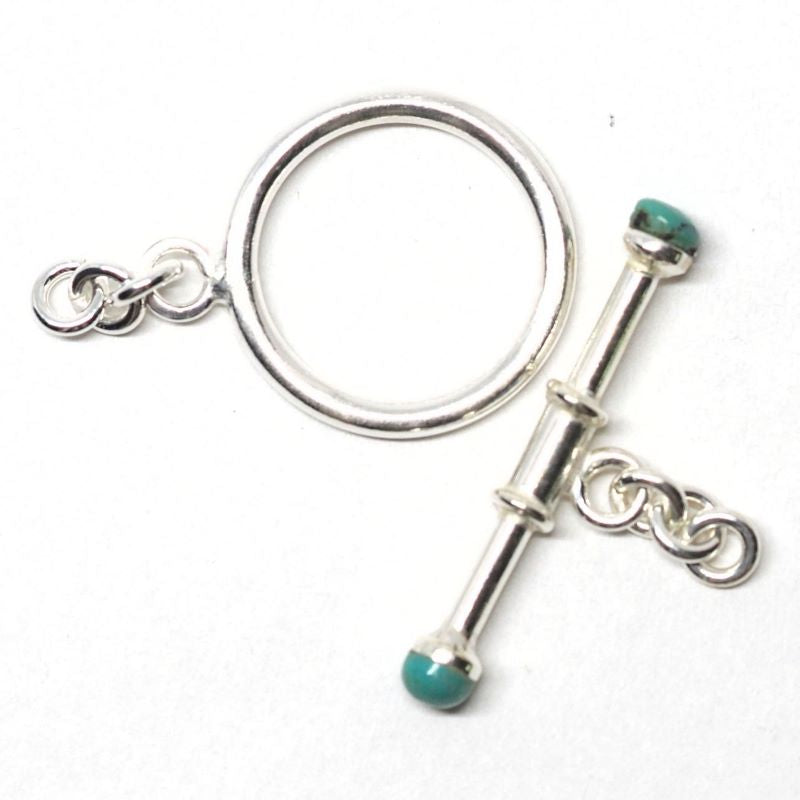 Turquoise bar toggle clasp