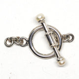 White pearl bar toggle clasp