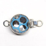 Neon blue Swarovski polka dot clasp