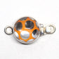 Bright orange Swarovski polka dot clasp