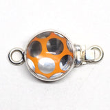 Bright orange Swarovski polka dot clasp