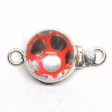 Dark orange Swarovski polka dot clasp