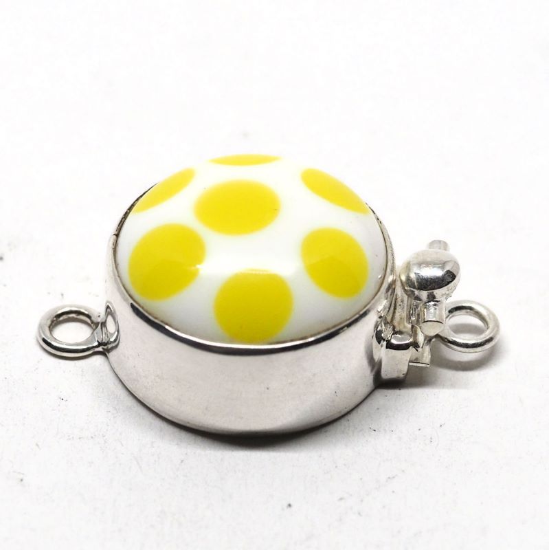 Yellow polka dot clasp