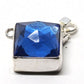 Square blue sapphire pendant clasp