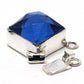 Square blue sapphire pendant clasp