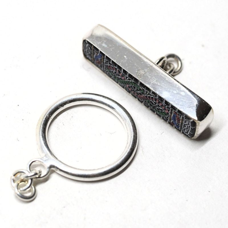 Black etched toggle clasp