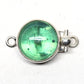 Green swirl button clasp