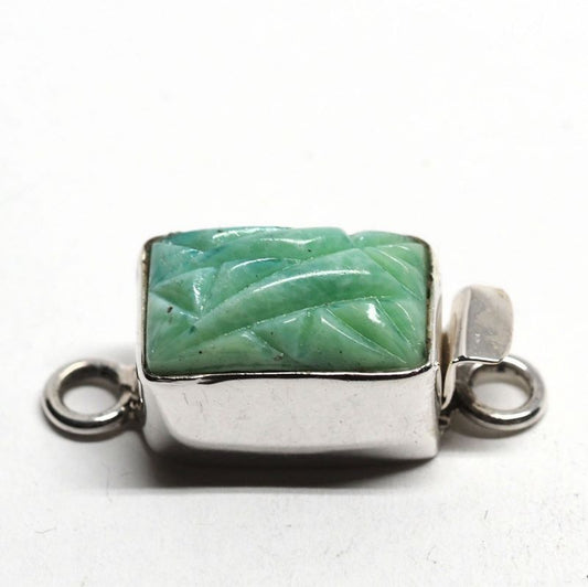 Tiny green Deco clasp