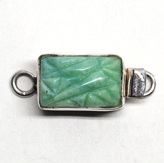 Tiny green Deco clasp