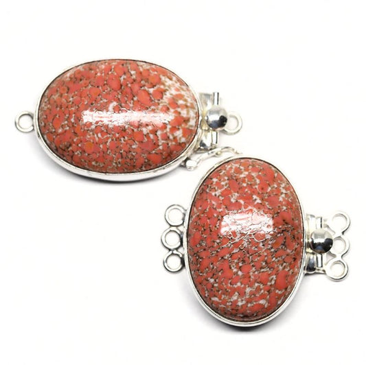 Faux coral clasp