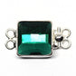 German emerald glass pendant clasp