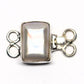 Rectangular mother-of-pearl bracelet clasp