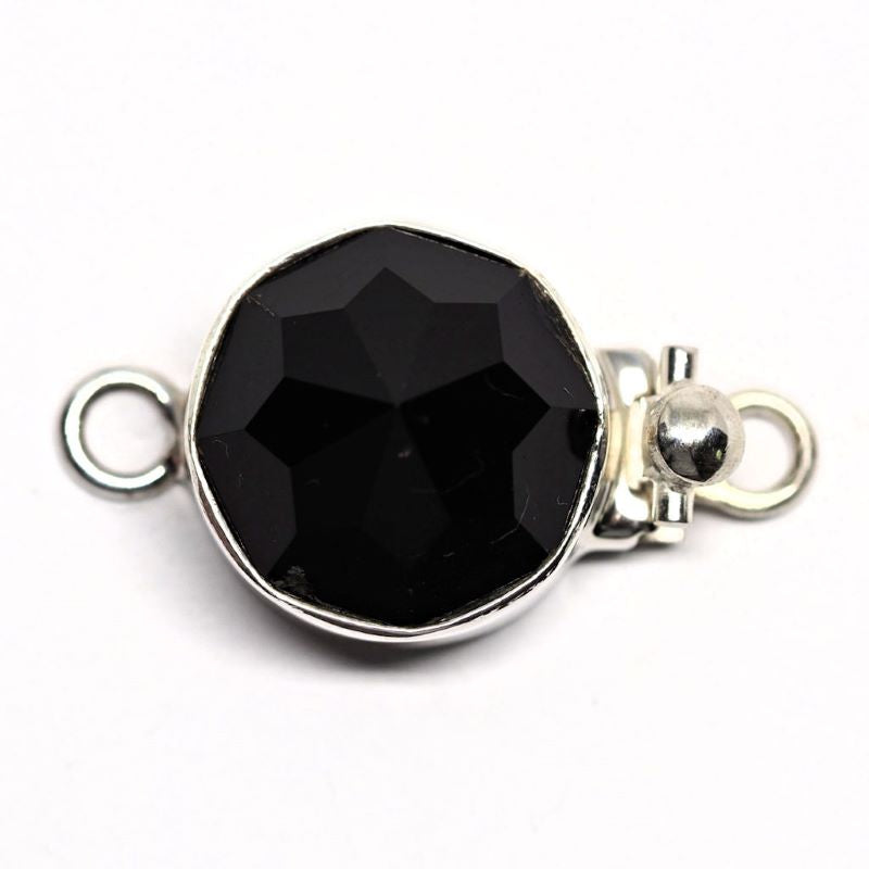 Jet Swarovski rivoli clasp