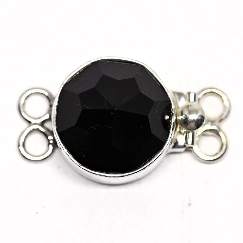 Jet Swarovski rivoli clasp