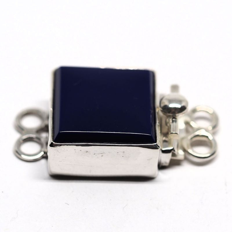 Glass lapis clasp