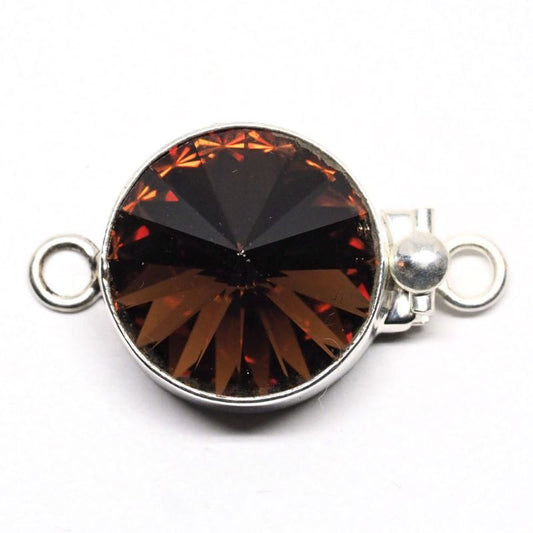 Smoked topaz Swarovski clasp