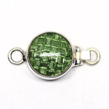 Green basket-weave clasp