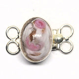 Murano rosy swirl clasp