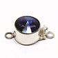 Round heliotrope Swarovski clasp