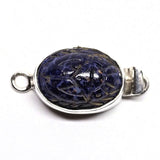 Faux lapis scarab clasp