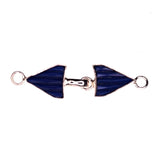 Lapis blue hook clasp