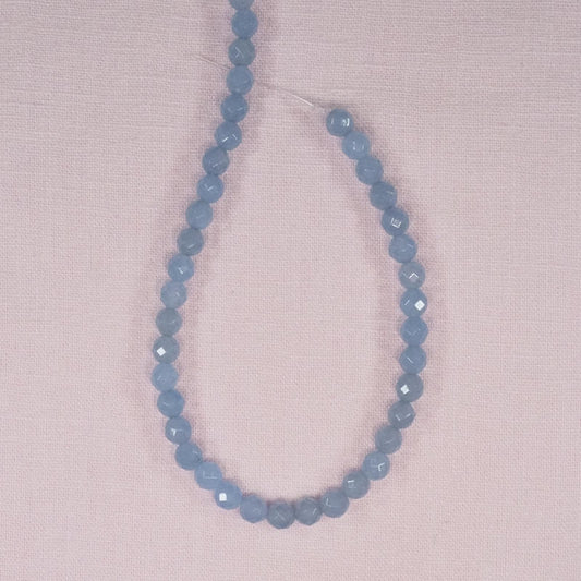 6 mm faceted dyed jade beads