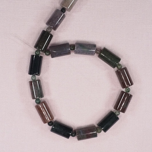 16 mm by 10 mm jasper cylinder beads