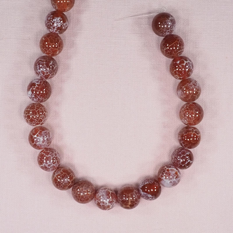 15 mm fire agate round beads