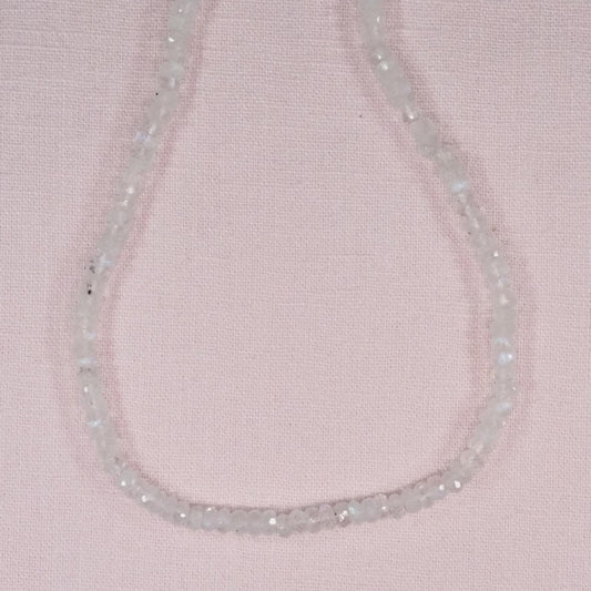 3 mm faceted moonstone rondelle beads