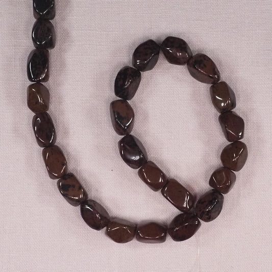 12 mm by 10 mm mahogany agate nuggets