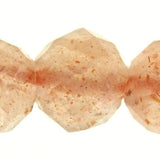 2 mm micro-faceted peach moonstone beads