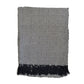 Black diamond hand-loomed cotton blanket