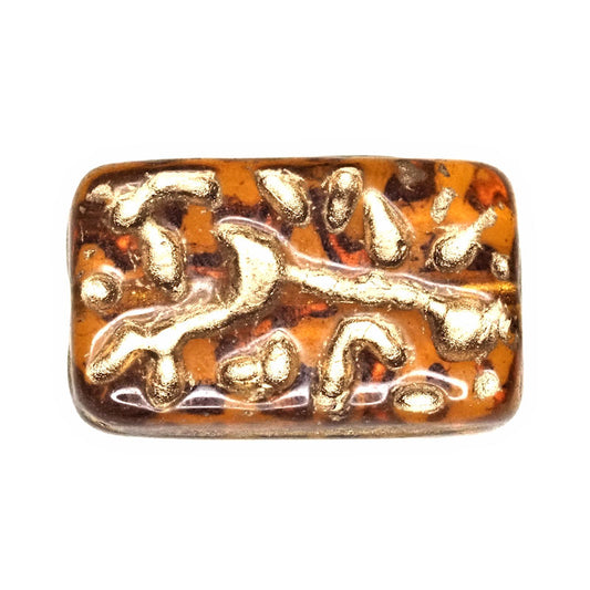 Vintage amber-colored glass beads