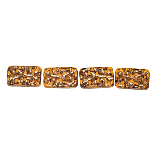 Vintage amber-colored glass beads