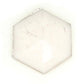 Vintage white two-hole hexagon beads