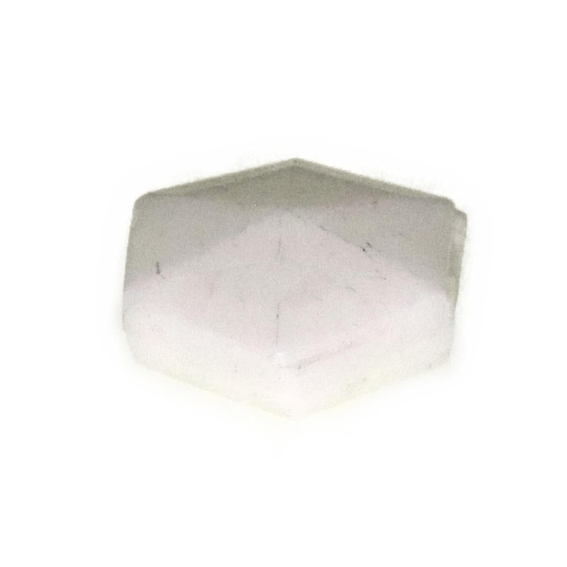 Vintage white two-hole hexagon beads