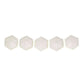 Vintage white two-hole hexagon beads