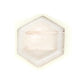 Vintage white two-hole hexagon beads