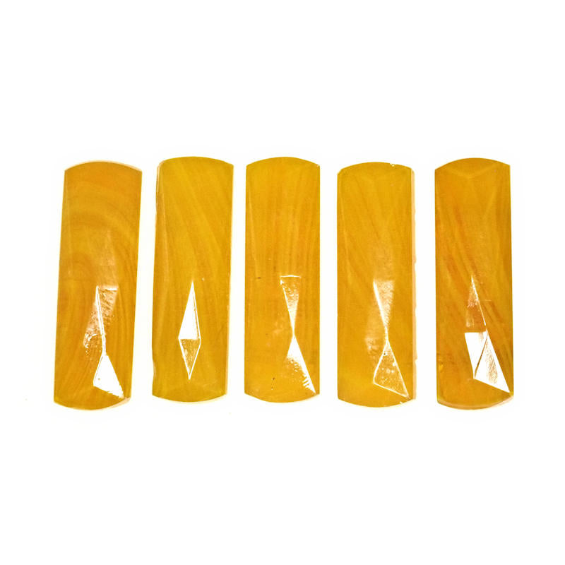 Vintage five-hole yellow batons