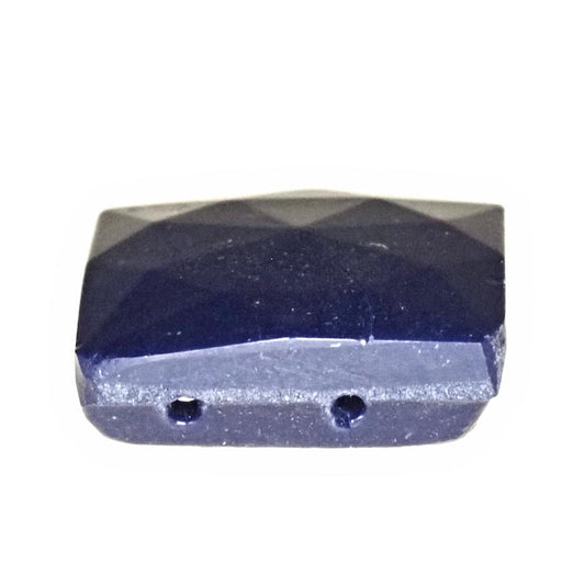 Vintage blue square two-hole beads